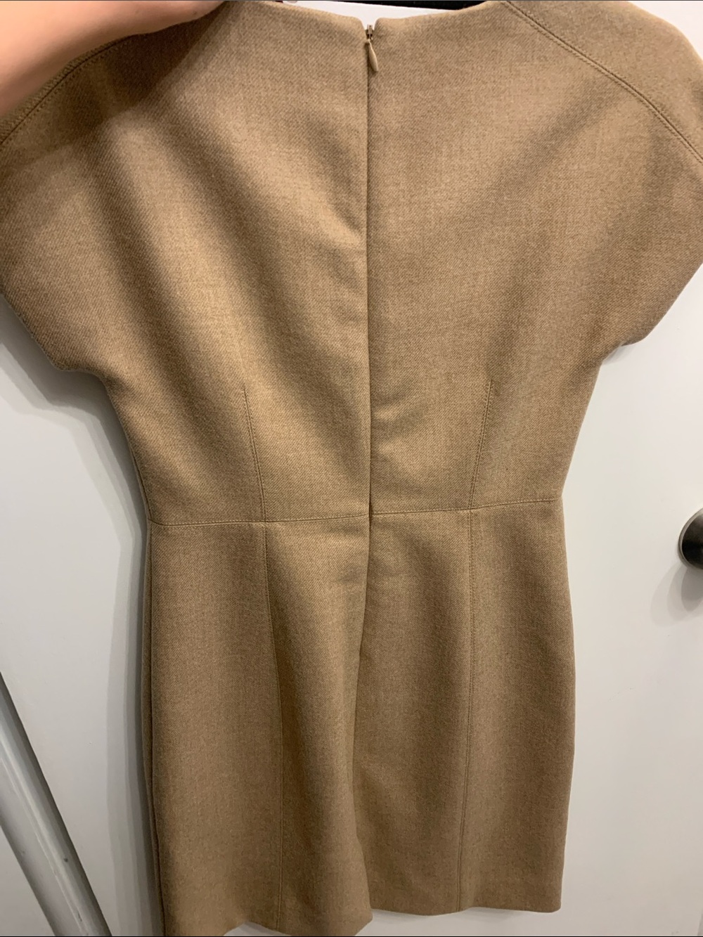 J. Crew Camel Short-Sleeve Sheath Wool Dress - Picture 5 of 10